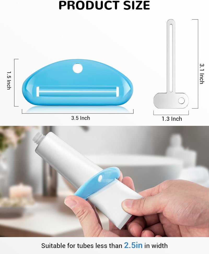 EVOULTES 6 PCS Toothpaste Squeezer, 2 Metal Tube Roller Squeezer with 4 Plastic Toothpaste Dispenser Hanging Toothpaste Key, Tube Squeezer Tool for Bathroom, Suitable for Toothpaste, Cosmetics, Paints - Image 2